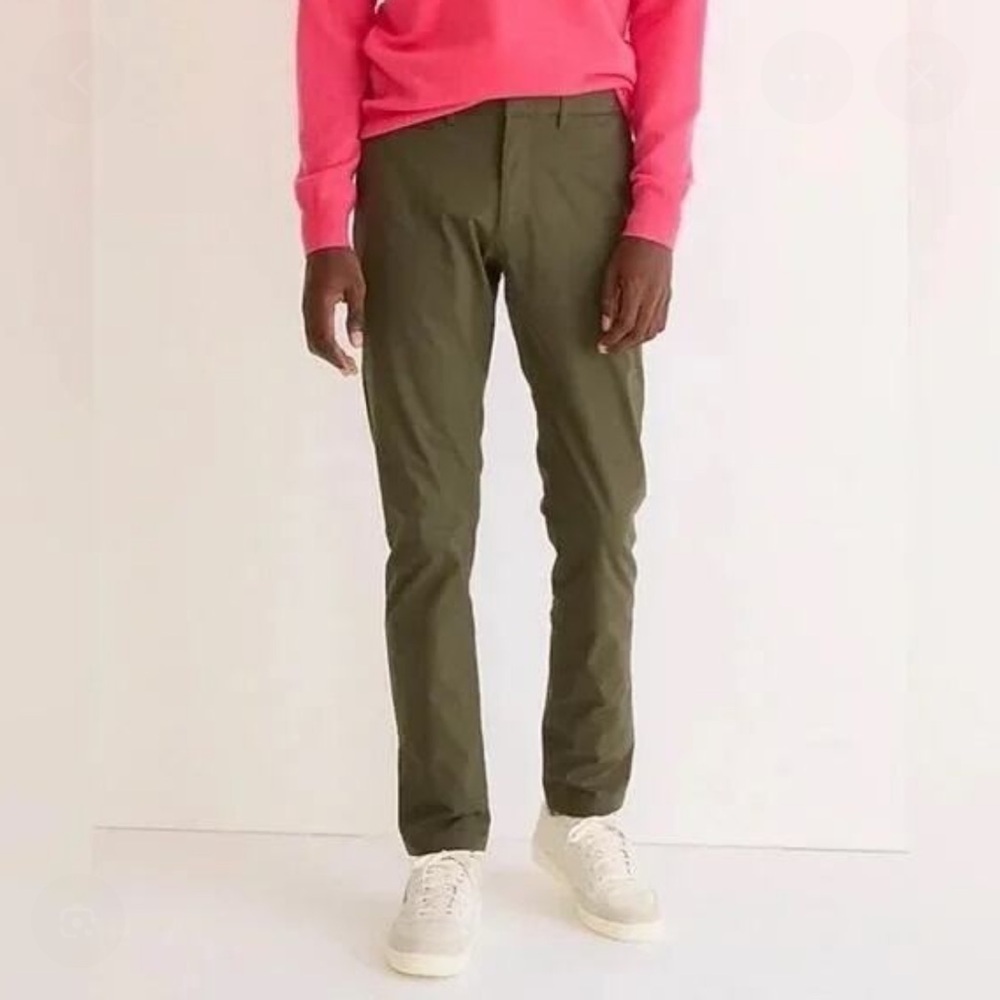 J. Crew 484 Tech Pant Olive Green 33X30